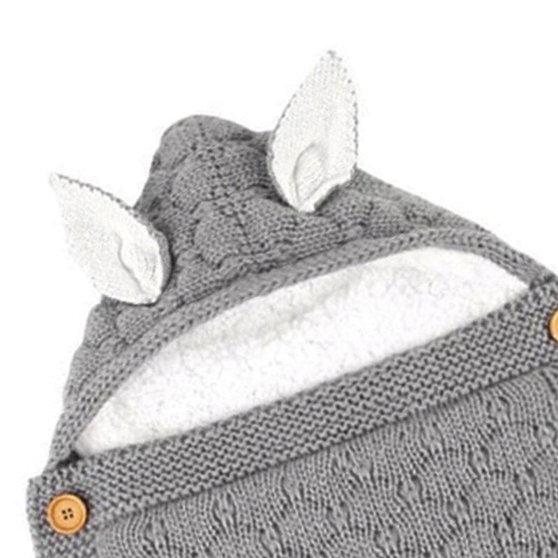 Baby Sleep Bag Newborn Sleepsack Warm Knitted Stroller Sleep Sack Toddler Knit Swaddling Blanket for 1-12Months