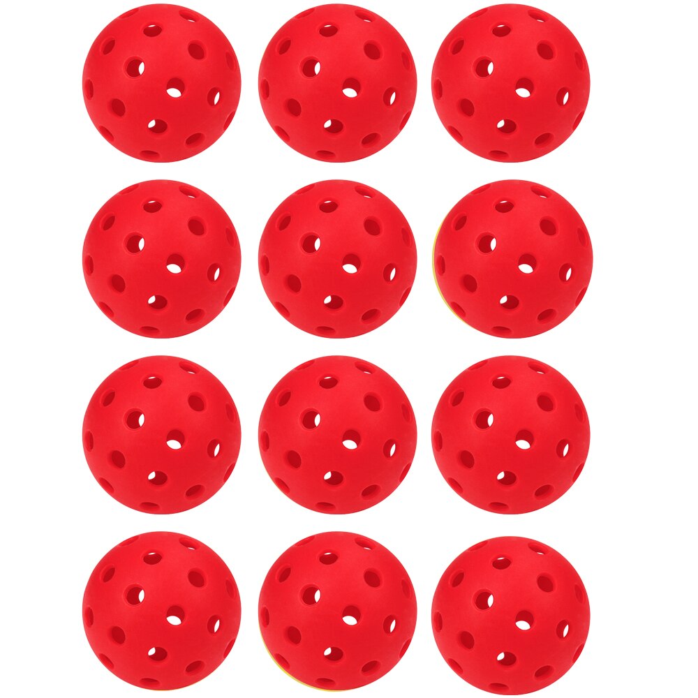 Lots 6/12 Pcs Pickleballs Accessories,74MM Durable Pickleball Balls 40 Holes For Outdoor Pickleballs Competition