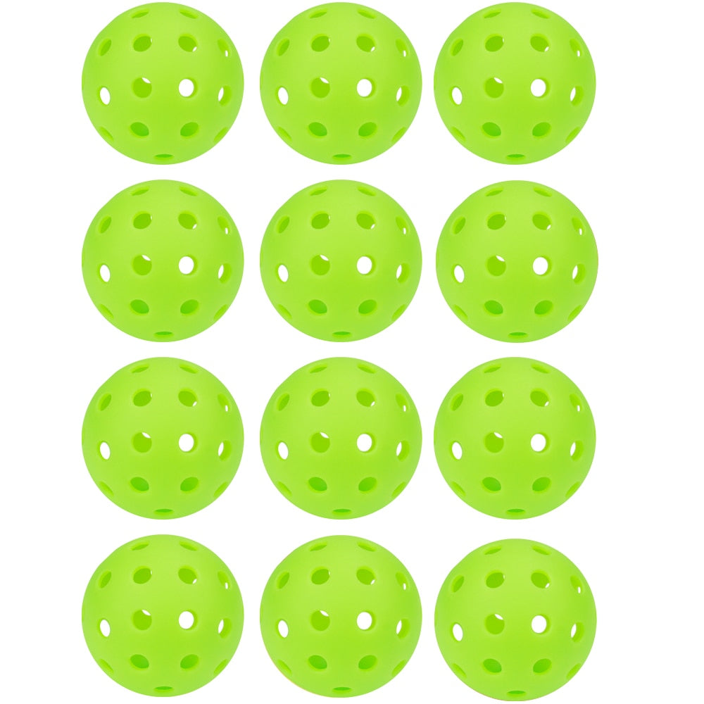 Lots 6/12 Pcs Pickleballs Accessories,74MM Durable Pickleball Balls 40 Holes For Outdoor Pickleballs Competition