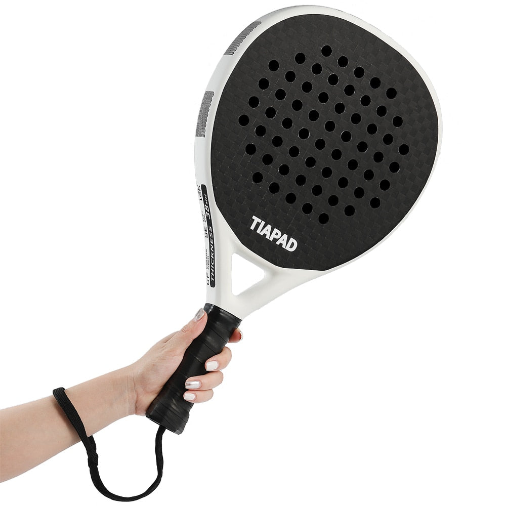 Padel Racket 12K Carbon Fiber Surface with EVA Memory Flex Foam Core POP Tennis Paddle Lightweight Raquet for Women Men