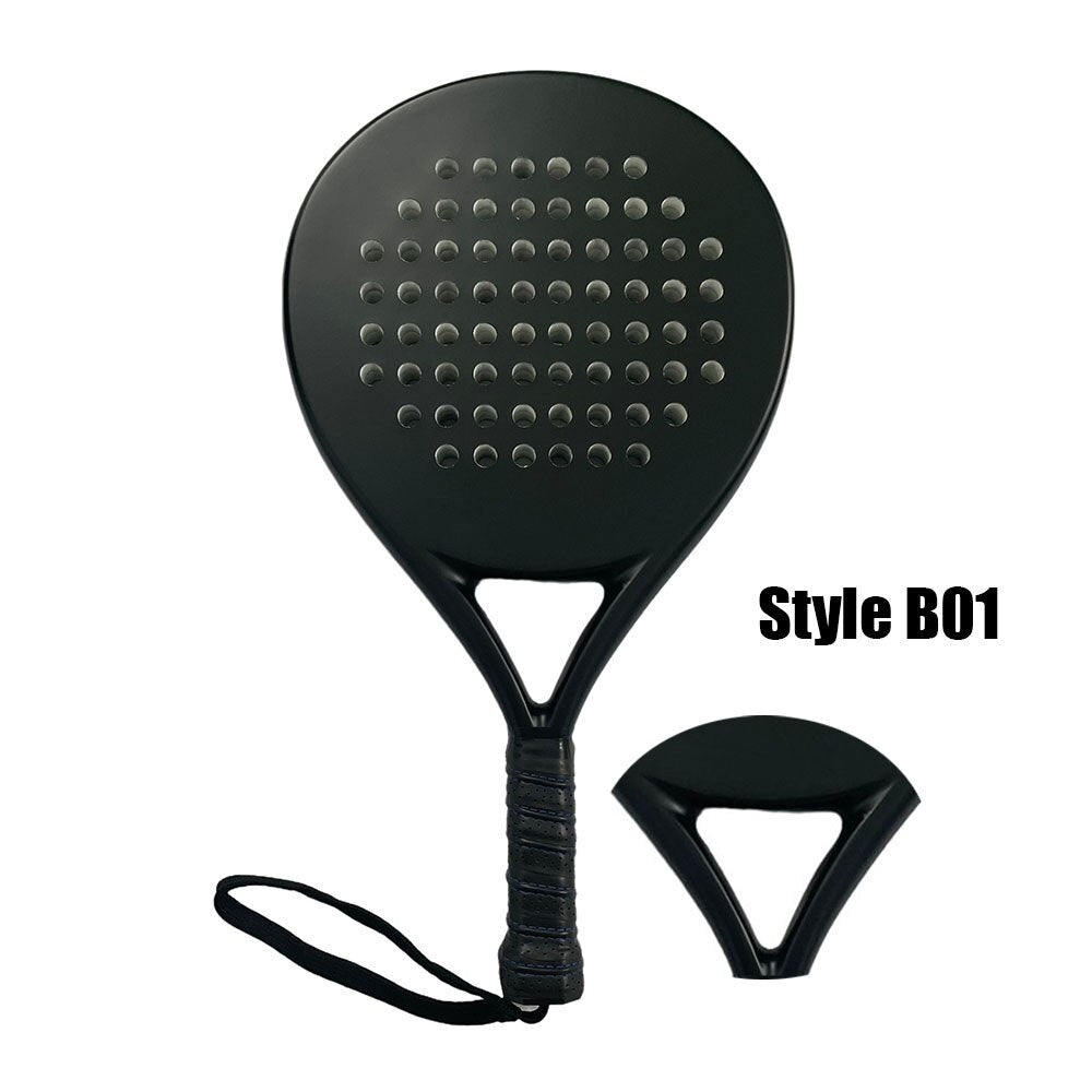 Padel Racket Carbon Fiber Surface with EVA Memory Foam Core Paddle Tennis Racquets Lightweight Tennis Paddles Customized logo