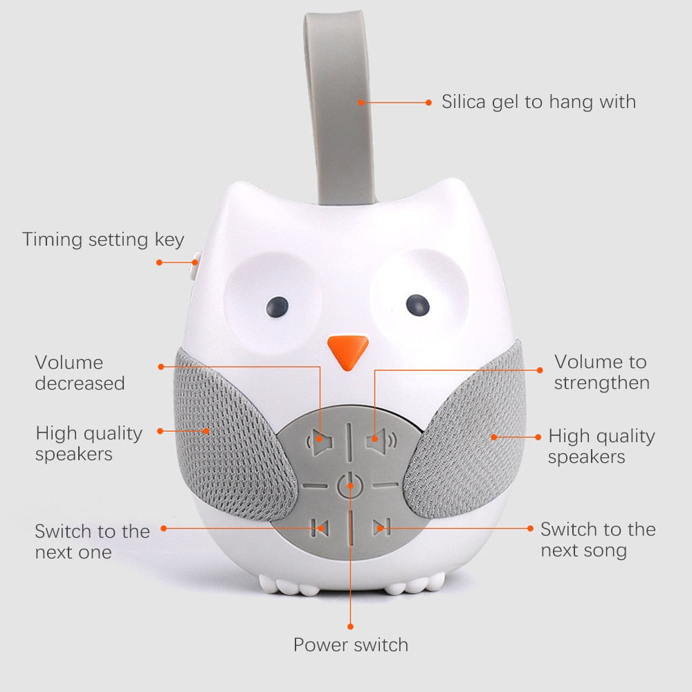 Portable White Noise Machine Baby Soother with 10 Light Music for Toddlers Timed Shutdown Sleep Sound Machine