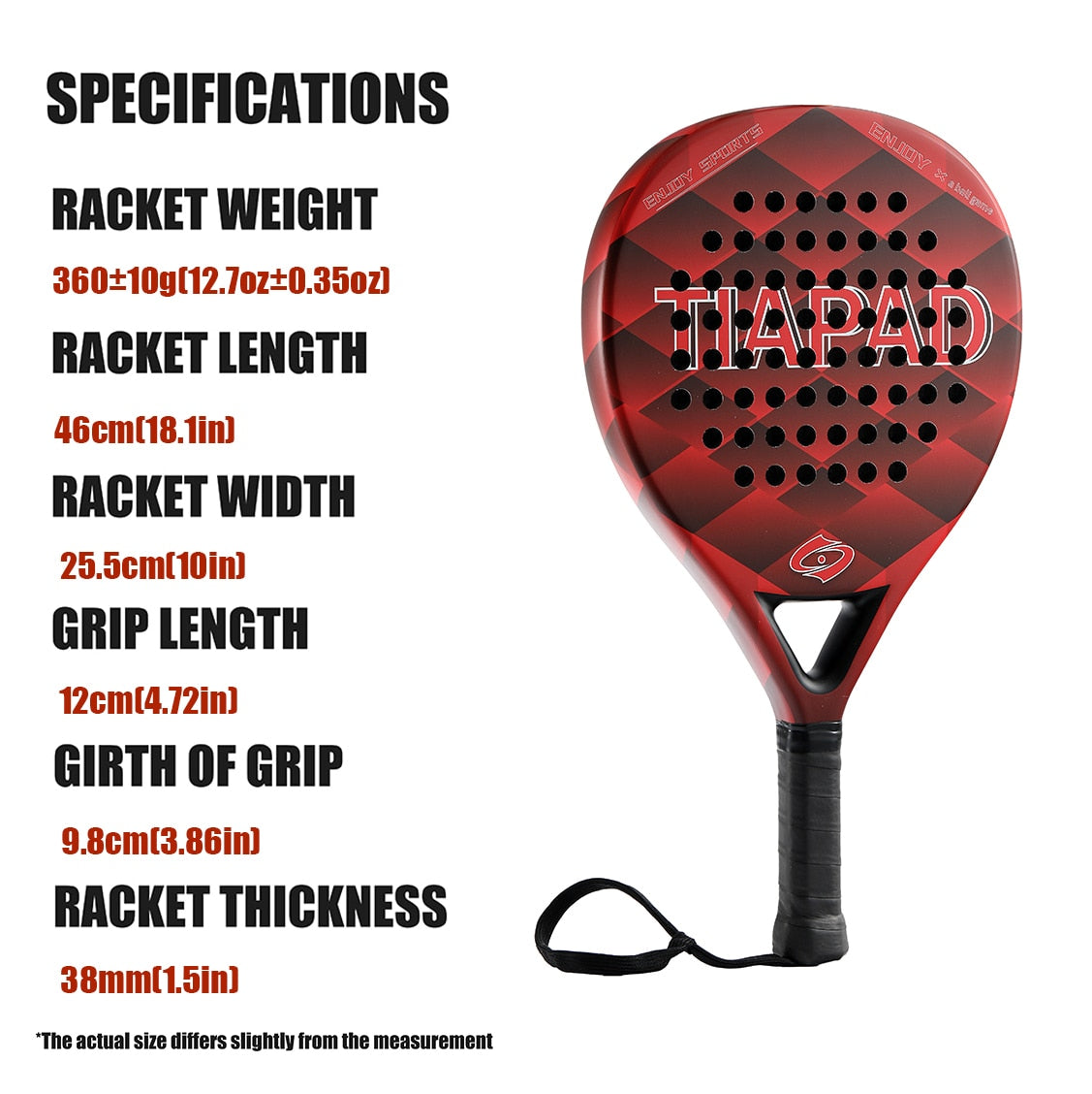 Padel Racket - Carbon Fiber Surface Lightweight EVA Memory Flex Foam Core Pop Tennis Paddle Racquets for Women Men