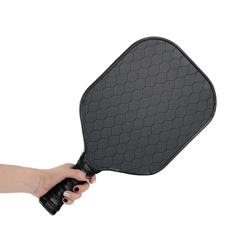 KEVLAR Carbon Fiber Pickleball Paddle, Textured Surface Polypropylene Honeycomb Inner Core Comfort Grip Racket for Women Men