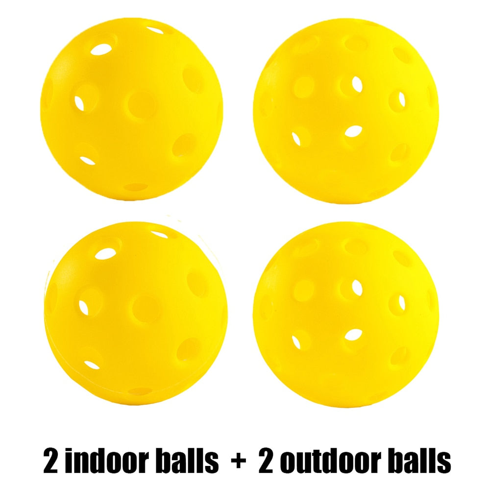 Pickleball Paddles, Glass Fiber Surface PP Honeycomb Inner Core Lightweight Pickle Ball Rackets Set for Women Men