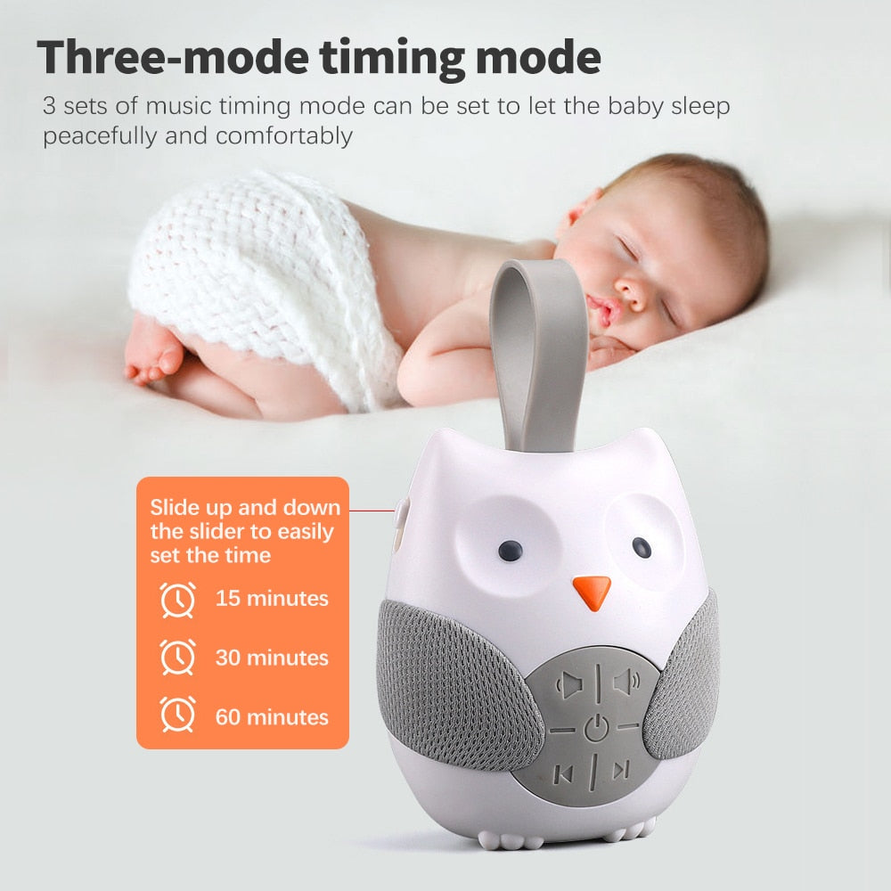Portable White Noise Machine Baby Soother with 10 Light Music for Toddlers Timed Shutdown Sleep Sound Machine