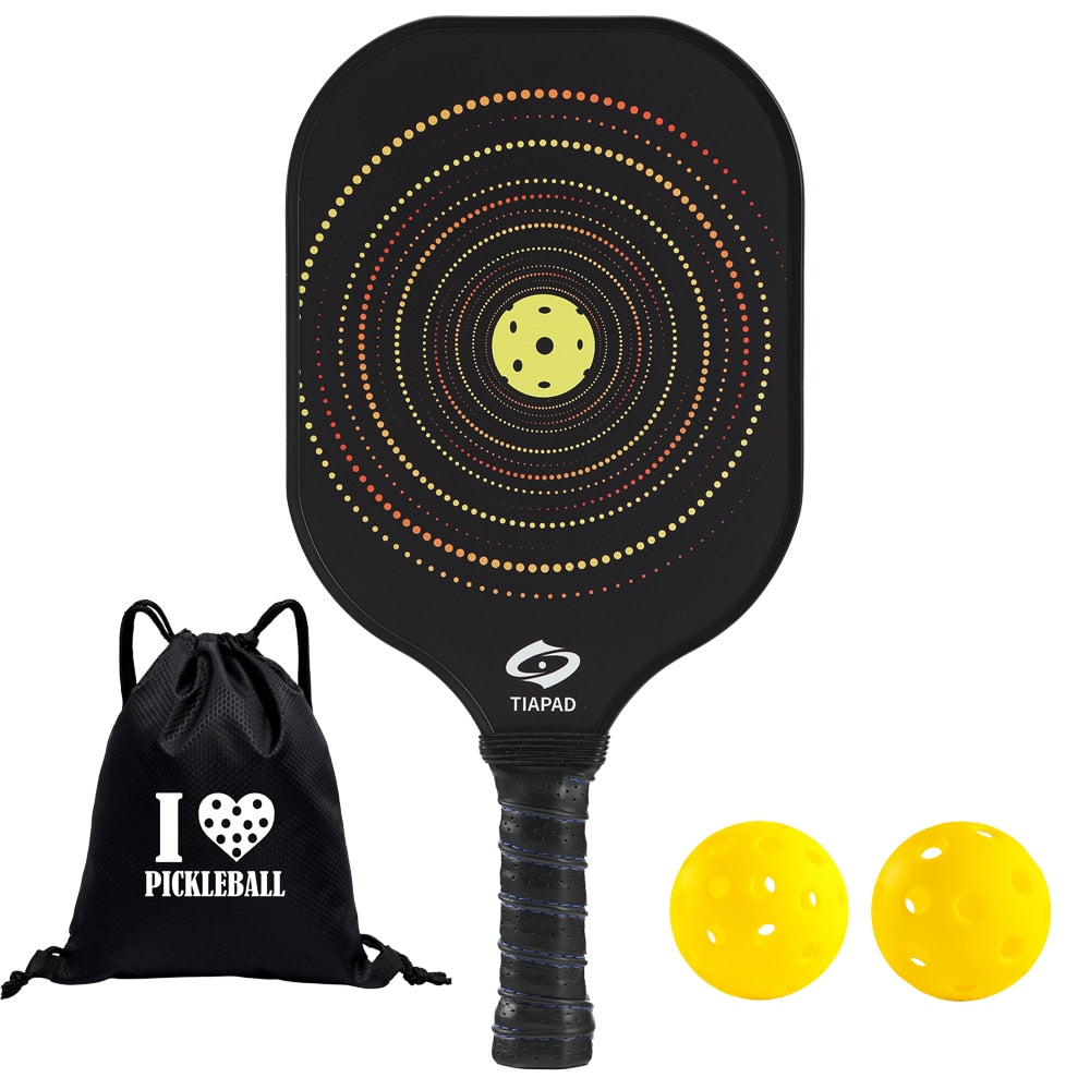 Pickleball Paddles, Glass Fiber Surface PP Honeycomb Inner Core Lightweight Pickle Ball Rackets Set for Women Men
