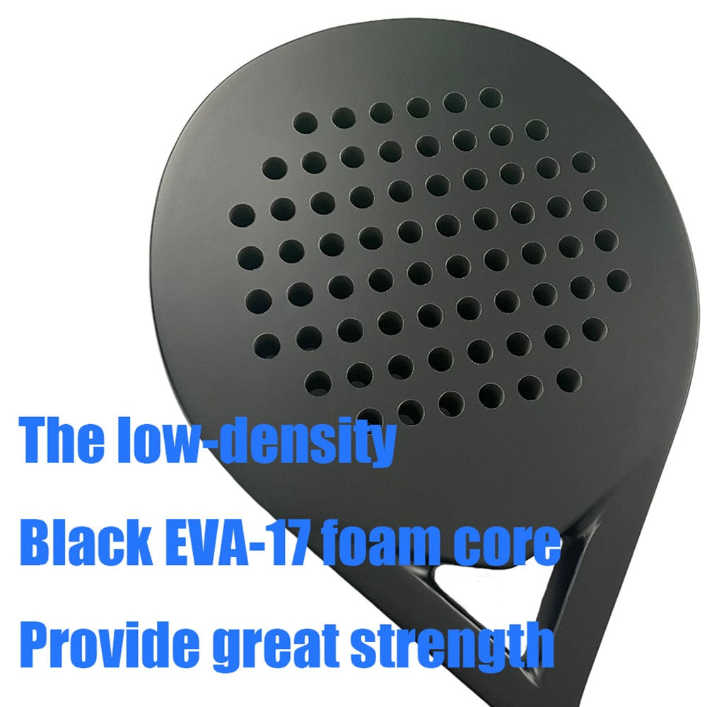 Padel Racket Carbon Fiber Surface with EVA Memory Foam Core Paddle Tennis Racquets Lightweight Tennis Paddles Customized logo