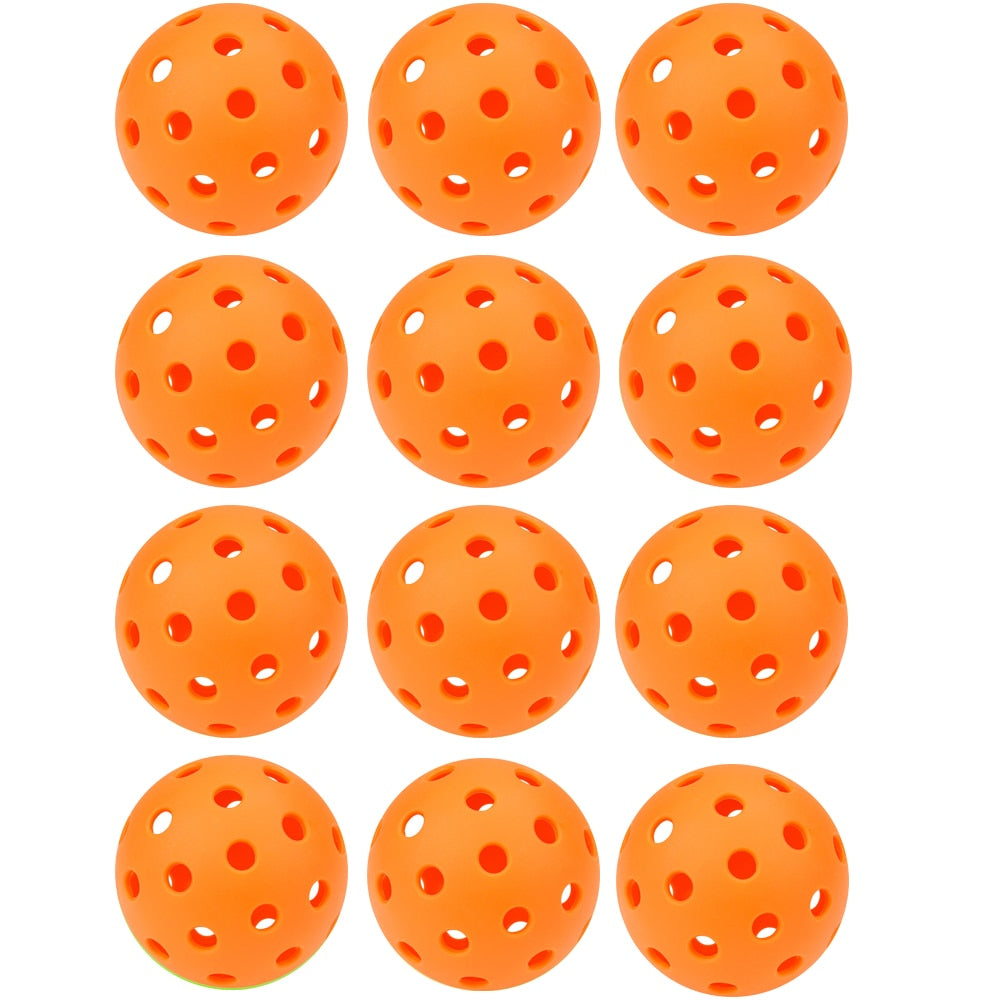 Lots 6/12 Pcs Pickleballs Accessories,74MM Durable Pickleball Balls 40 Holes For Outdoor Pickleballs Competition