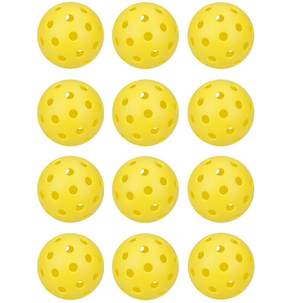 Lots 6/12 Pcs Pickleballs Accessories,74MM Durable Pickleball Balls 40 Holes For Outdoor Pickleballs Competition