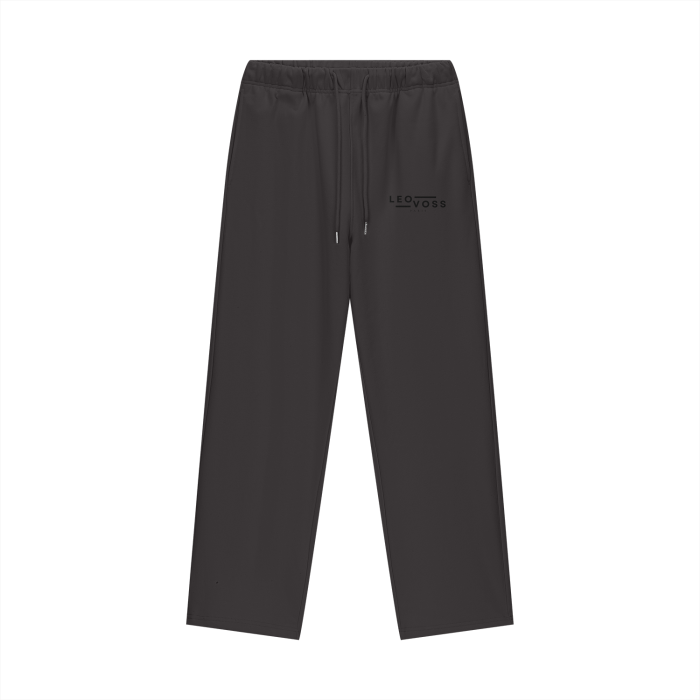 Charcoal Fleece Lined Straight Leg Pants