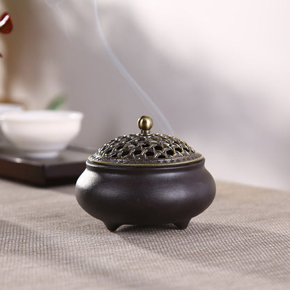 Ceramic Three-legged Incense Burner Sandalwood Agarwood Household Tea Ceremony