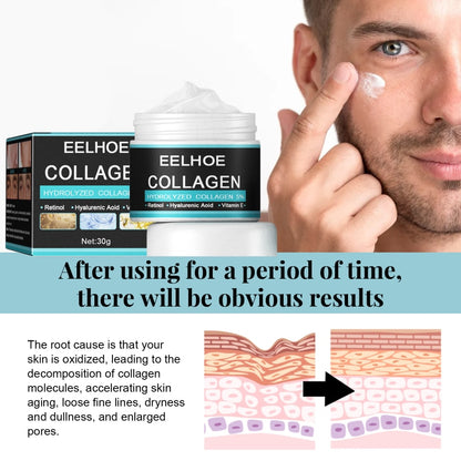 Collagen Anti Wrinkle Creams for Men Hyaluronic Acid Vitamin E Cream Beauty Fade Fine Lines Moisturizing Face Skin Care Product
