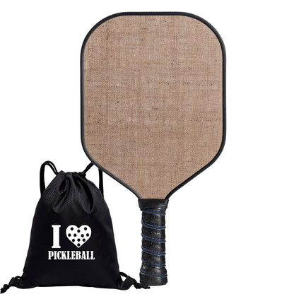 Pickleball Paddles Flax Fiber+Carbon Fiber Surface Polypropylene Honeycomb Inner Core Pickle Ball Racket with Comfortable Grip