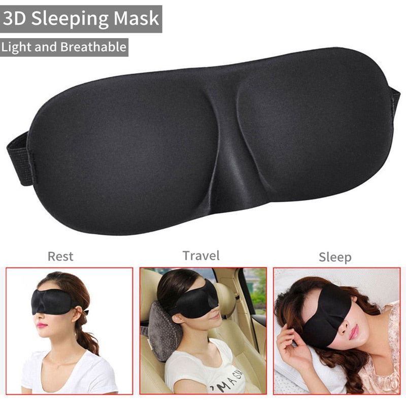 3D Sleep Mask Natural Sleeping Eye Mask Eyeshade Cover Shade Eye Patch Women Men Soft Portable Blindfold Travel Eyepatch 1Pcs