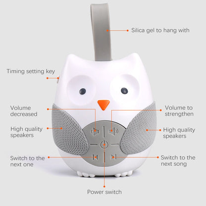 Portable White Noise Machine Baby Soother with 10 Light Music for Toddlers Timed Shutdown Sleep Sound Machine