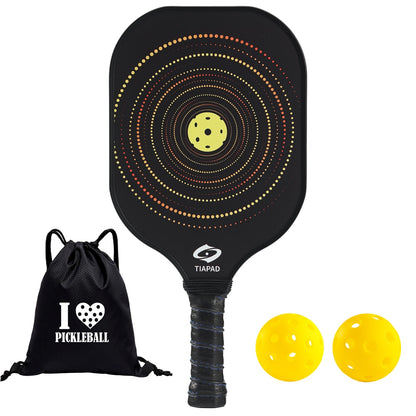 Pickleball Paddles, Glass Fiber Surface PP Honeycomb Inner Core Lightweight Pickle Ball Rackets Set for Women Men