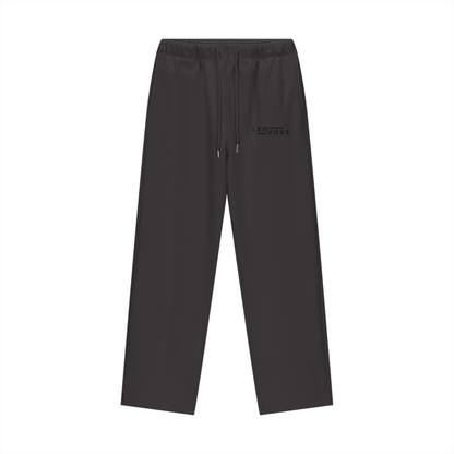 Charcoal Fleece Lined Straight Leg Pants