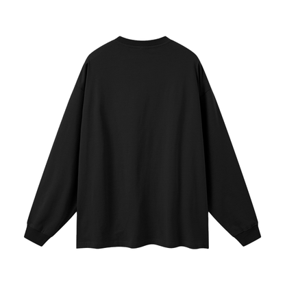Pearl Black 100% Cotton Long Sleeve 305G FOG Tee