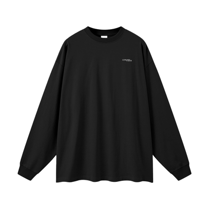 Pearl Black 100% Cotton Long Sleeve 305G FOG Tee